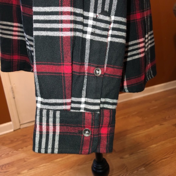 Chaps Petite Plaid Zip Up Shirt/Light Jacket•Size Large Petite - Picture 5 of 7